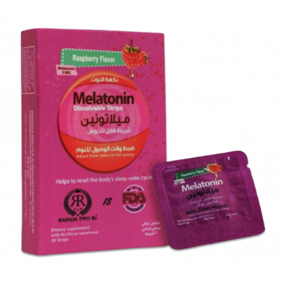 MELATONIN RAFADA TWO 5 MG ( MELATONIN ) DIETARY SUPPLEMENT — RASPBERRY FLAVOR 20 ODF DISSOLVABLE STRIPS